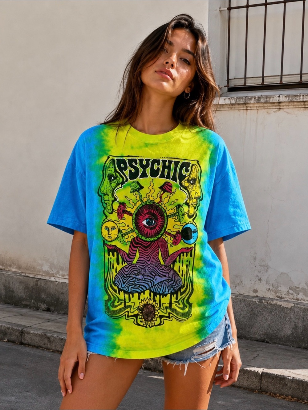 Psychic Tie‑Dye Graphic Tee